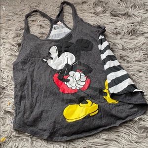 Mickey racer back striped tank top